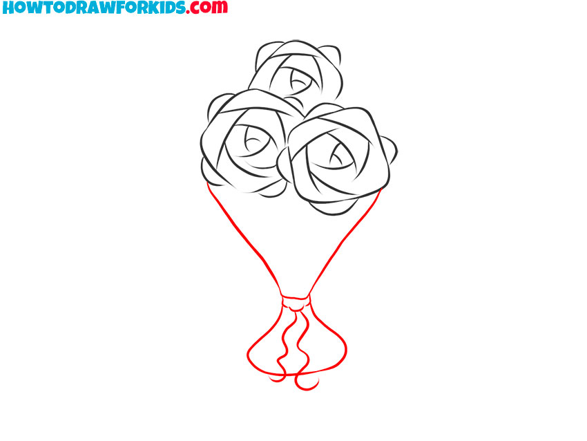 how to draw an easy bouquet of flowers
