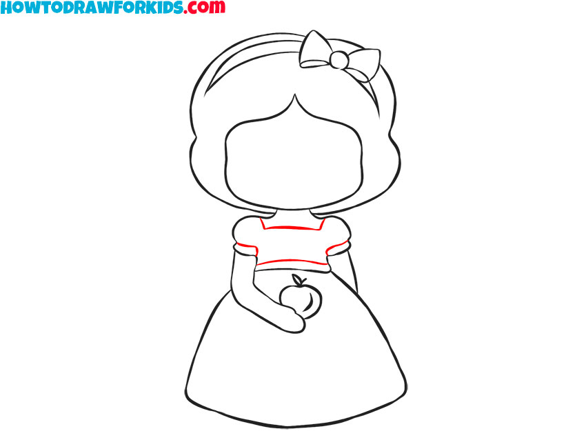 how to draw snow white cartoon