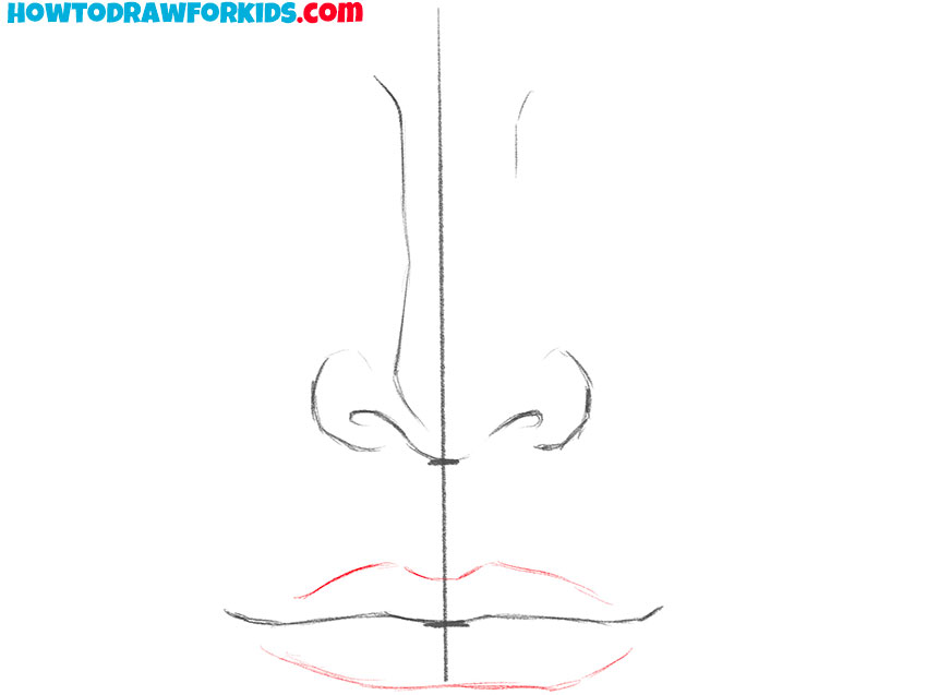 nose and mouth drawing lesson