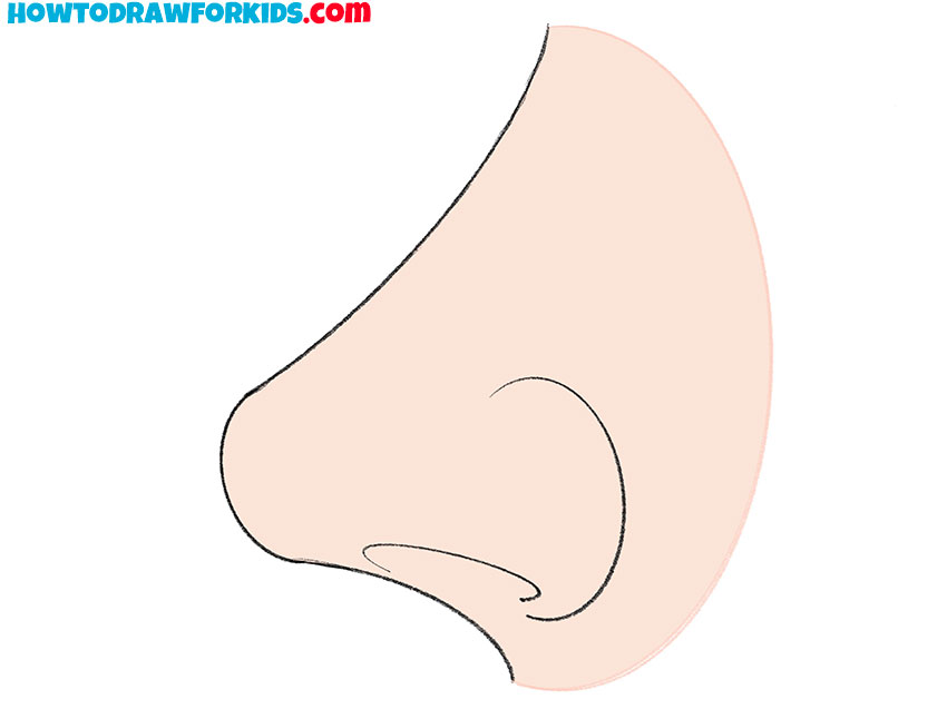 How to Draw a Nose From the Side Easy Drawing Tutorial For Kids