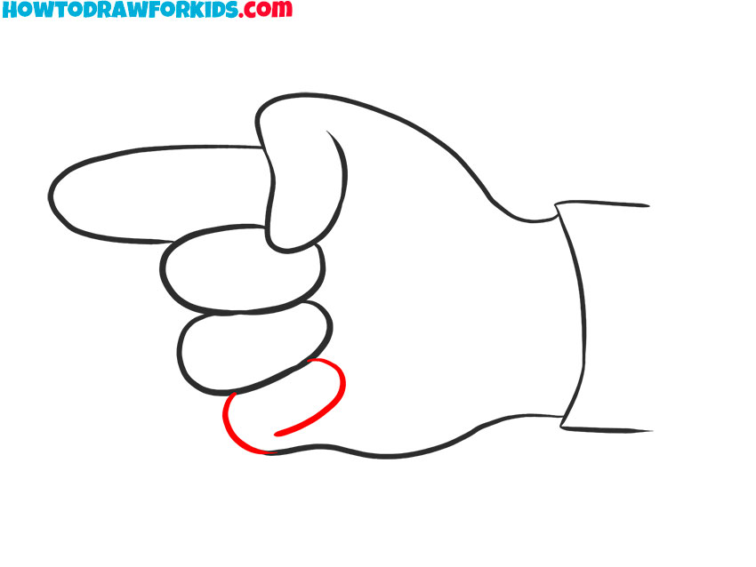 pointing finger drawing guide
