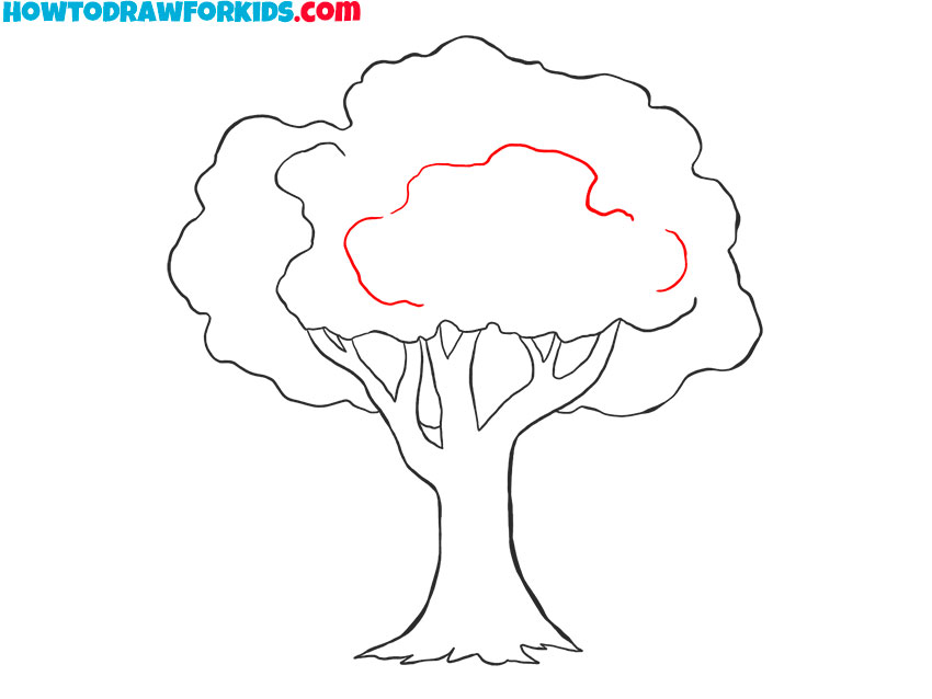realistic tree drawing easy