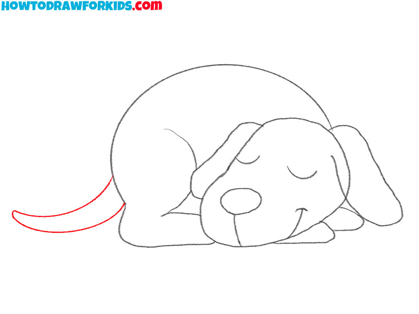 sleeping dog drawing guide