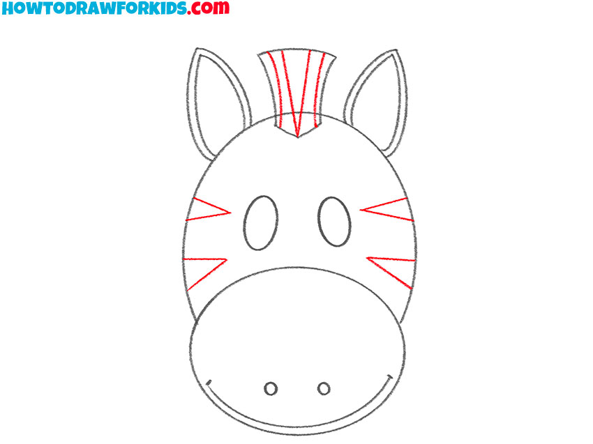 How to Draw a Zebra Face - Easy Drawing Tutorial For Kids