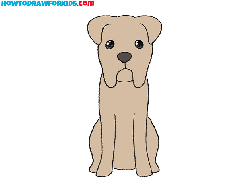 boxer dog cartoon drawing