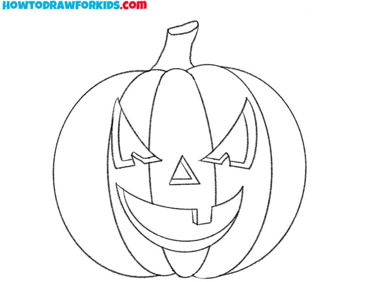 How to Draw a Pumpkin Face - Easy Drawing Tutorial For Kids