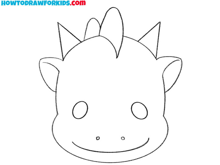 How to Draw a Dragon Face - Easy Drawing Tutorial For Kids