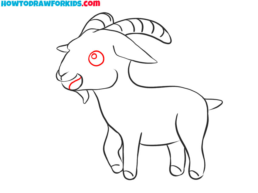 easy goat drawing tutorial