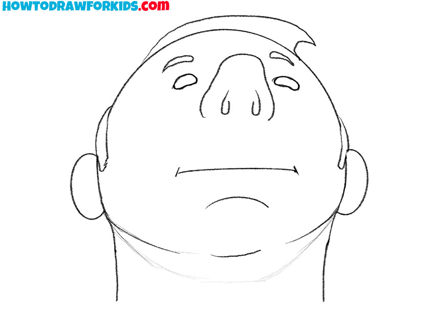 face looking up drawing guide