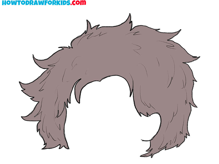 How to Draw Fluffy Hair Easy Drawing Tutorial For Kids