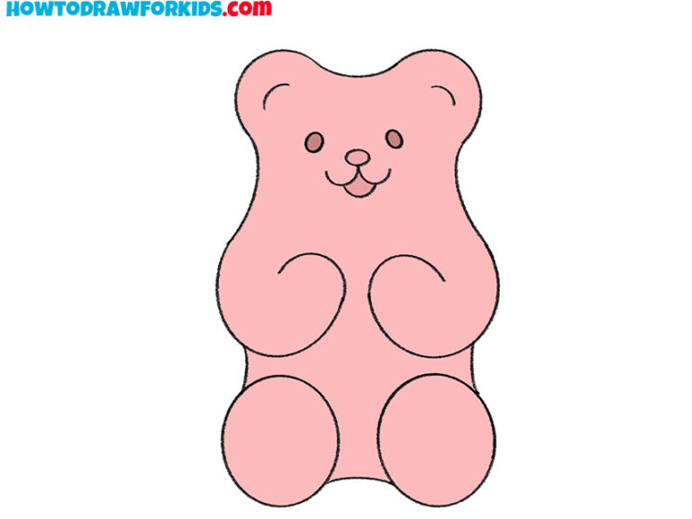 How to Draw a Gummy Bear Step by Step Easy Drawing Tutorial For Kids