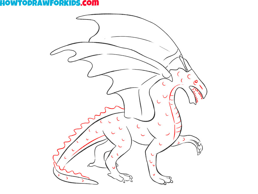 how to draw a full dragon
