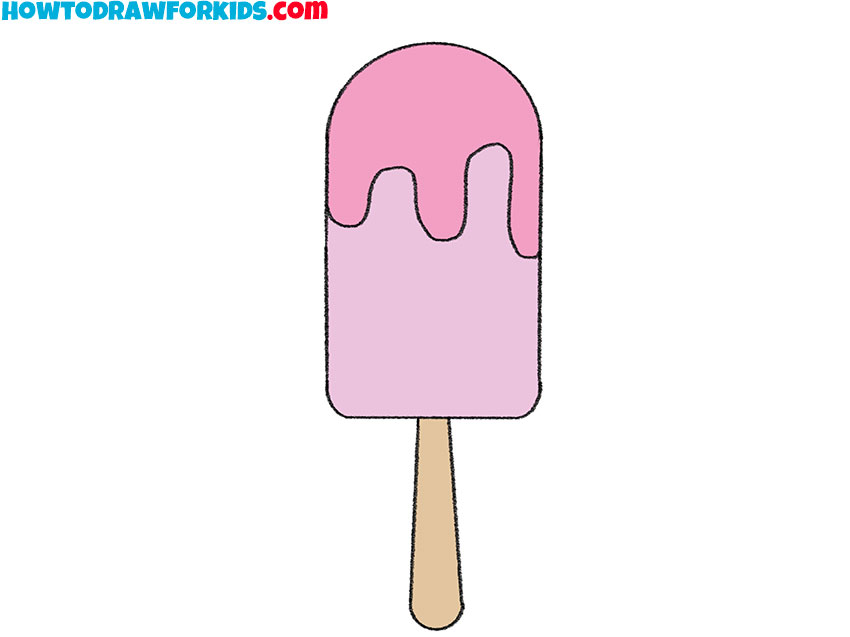 how to draw a popsicle and color