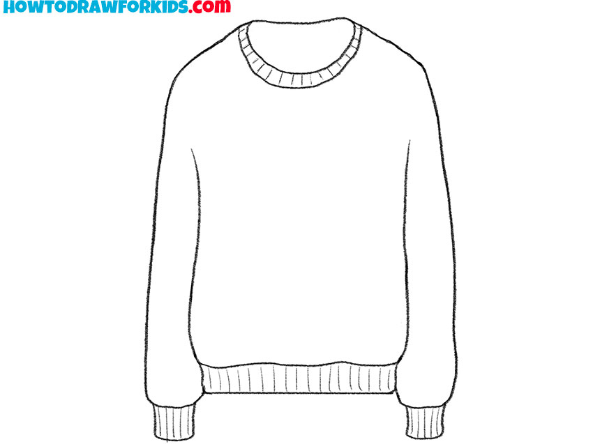 how to draw a sweatshirt for beginners