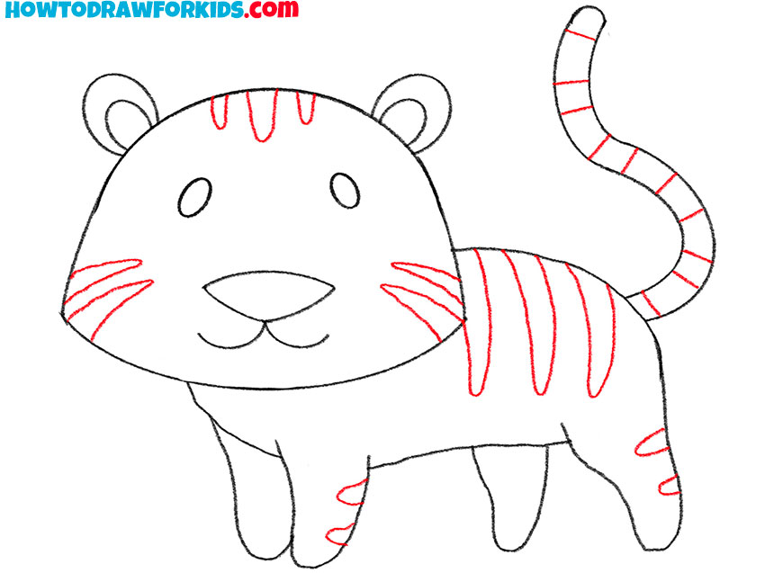 how to draw a tiger easy realistic