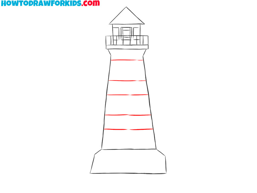 how to draw an easy lighthouse