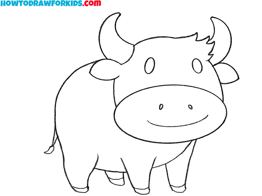how to draw an ox easy
