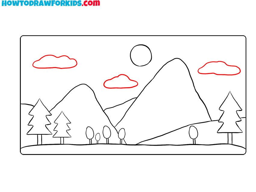 Free: Tree Landscape Nature Drawing - kids background - nohat.cc-saigonsouth.com.vn