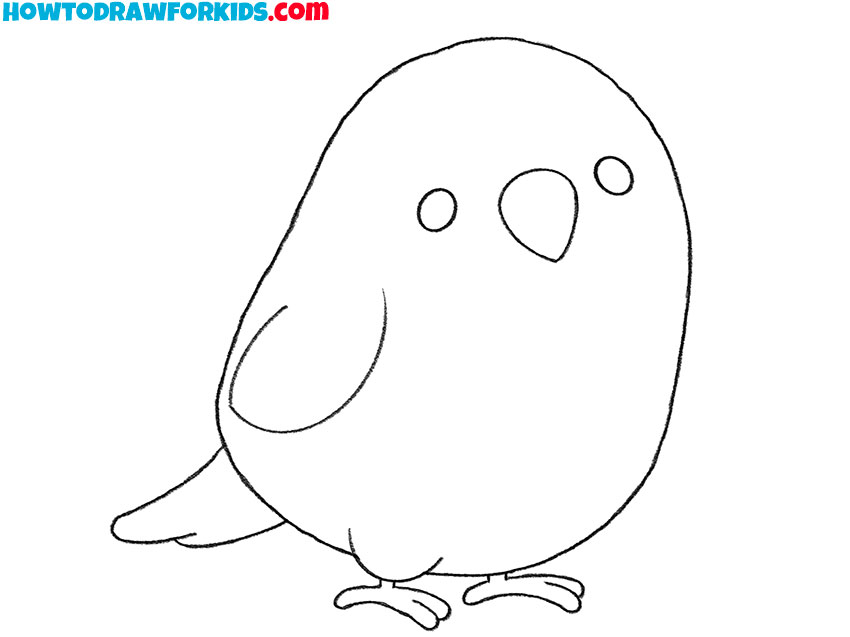 how to draw simple bird drawing