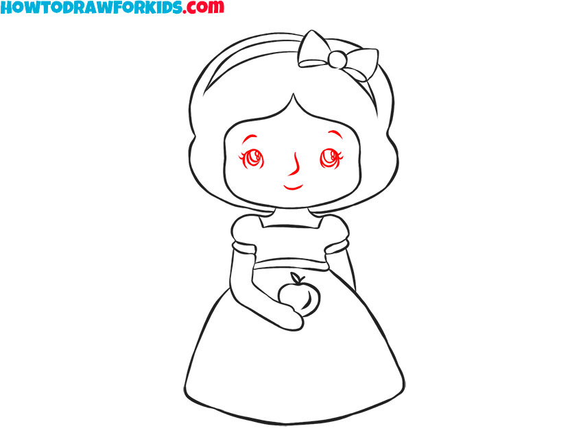 how to draw snow white chibi