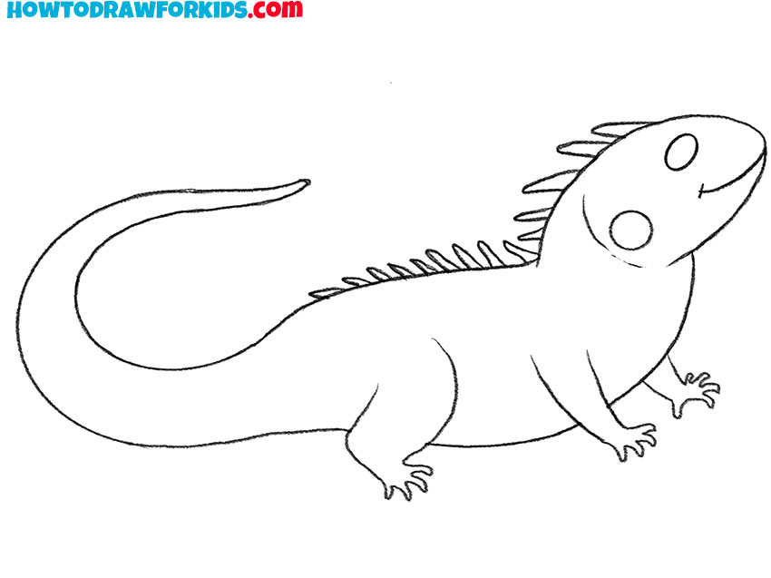 iguana drawing simple