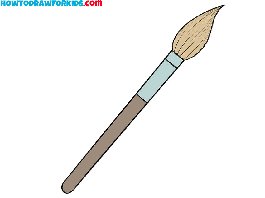 How to Draw a Paintbrush - Easy Drawing Tutorial For Kids