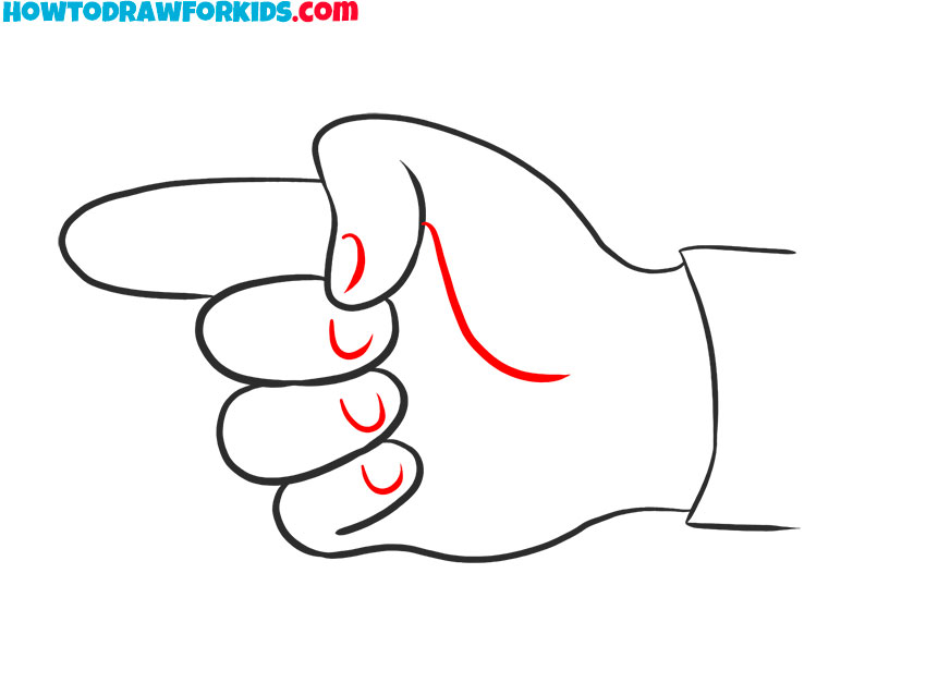 pointing finger drawing for kids