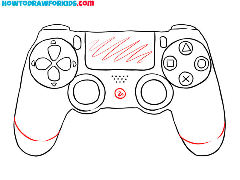 How to Draw a Ps4 Controller - Easy Drawing Tutorial For Kids
