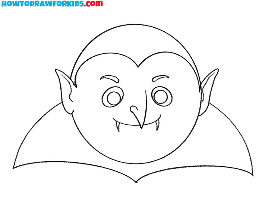 How to Draw a Vampire Face - Easy Drawing Tutorial For Kids