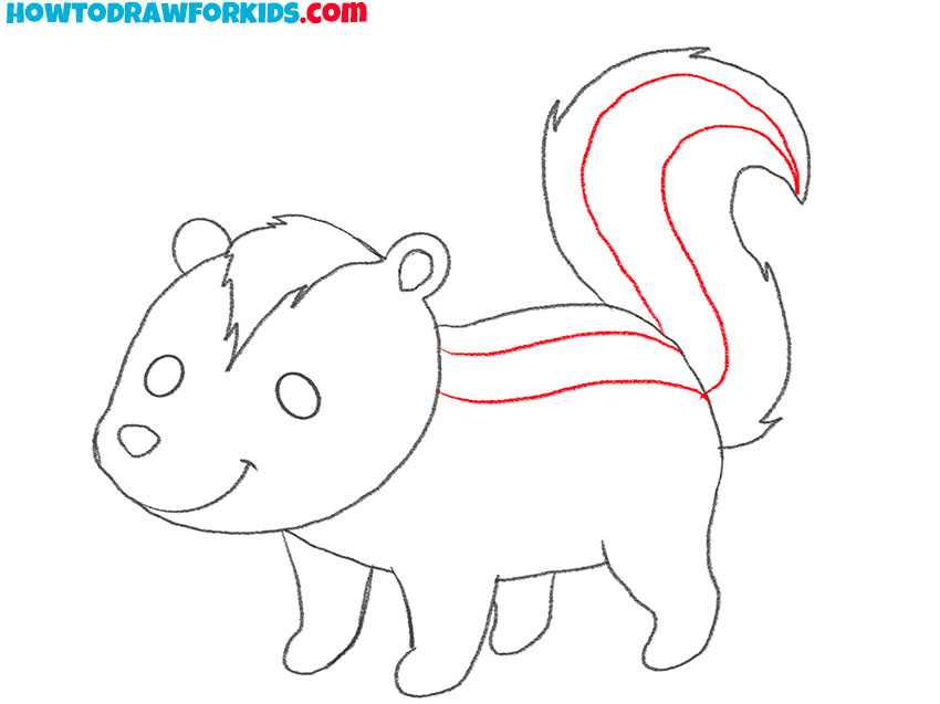 skunk drawing cute