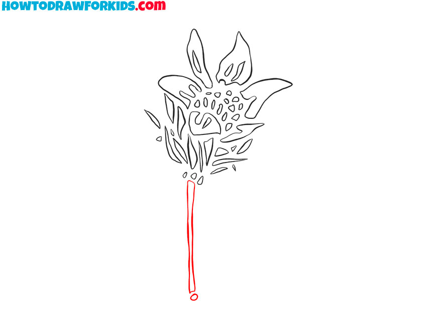 wildflower outline drawing