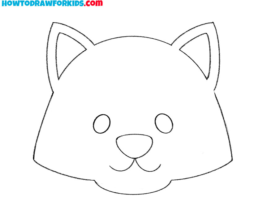wolf face drawing easy