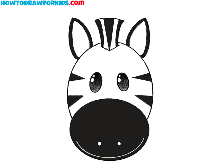 How to Draw a Zebra Face Easy Drawing Tutorial For Kids