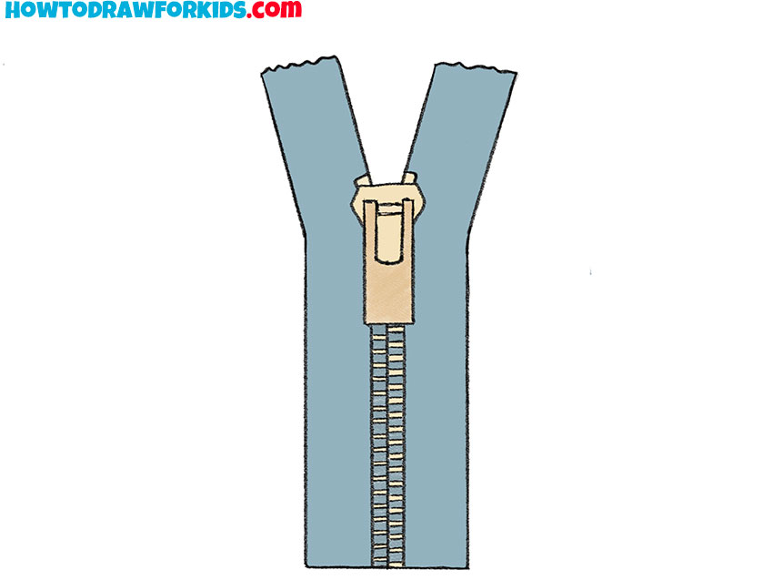 How to Draw a Zipper Easy Drawing Tutorial For Kids