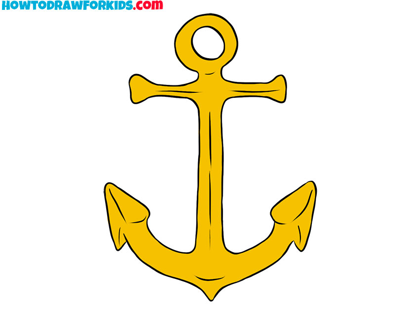 How to Draw an Anchor Step by Step - Easy Drawing Tutorial For Kids