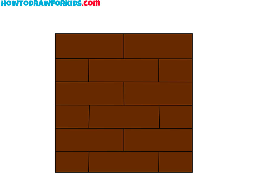 brick drawing outline