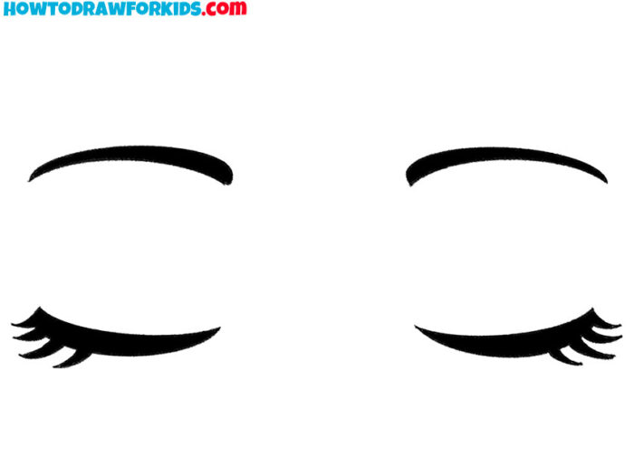How to Draw Closed Anime Eyes Easy Drawing Tutorial For Kids