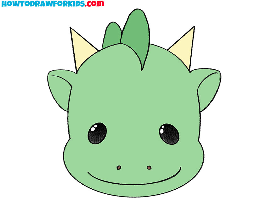 How to Draw a Dragon Face Easy Drawing Tutorial For Kids