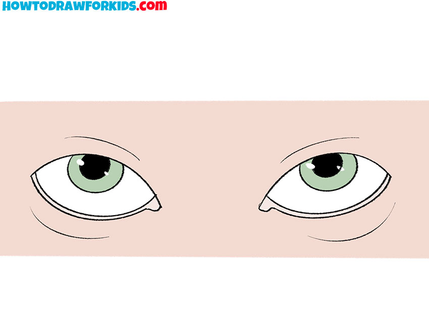 eyes looking up drawing guide
