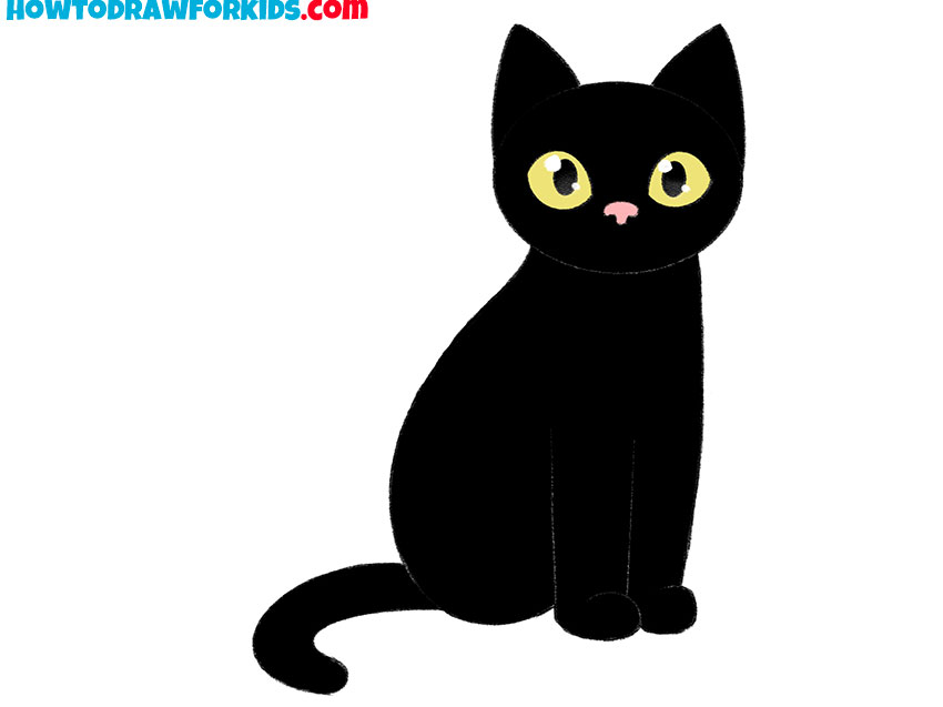 How to Draw a Black Cat for Halloween