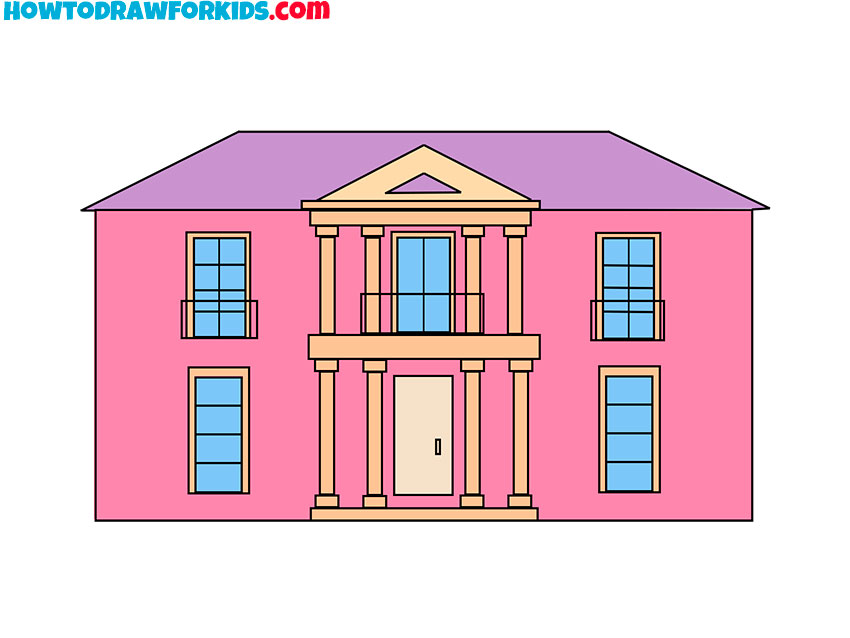 How to Draw a Mansion - Easy Drawing Tutorial For Kids