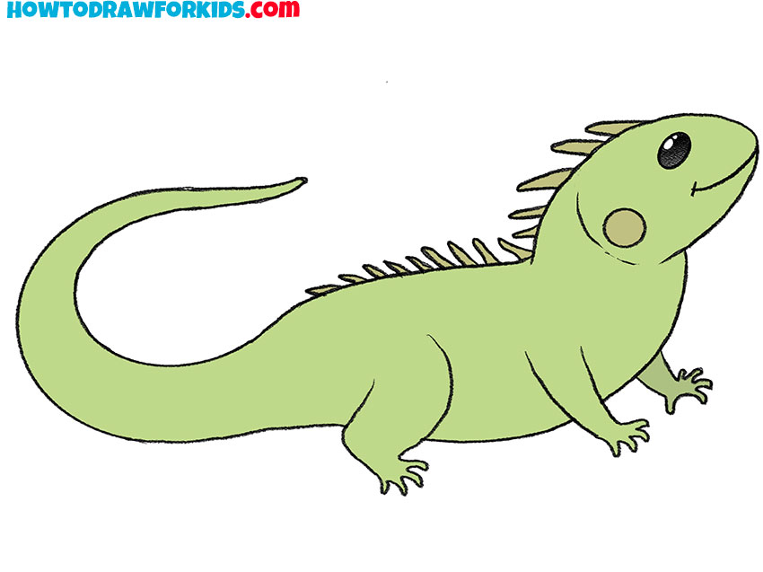 How to draw an iguana