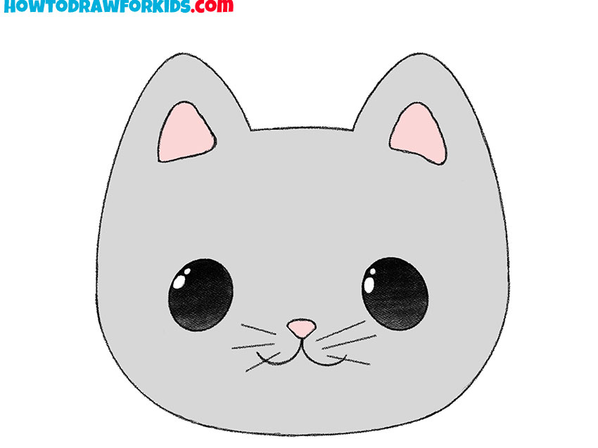 How to Draw a Kitten Face - Easy Drawing Tutorial For Kids