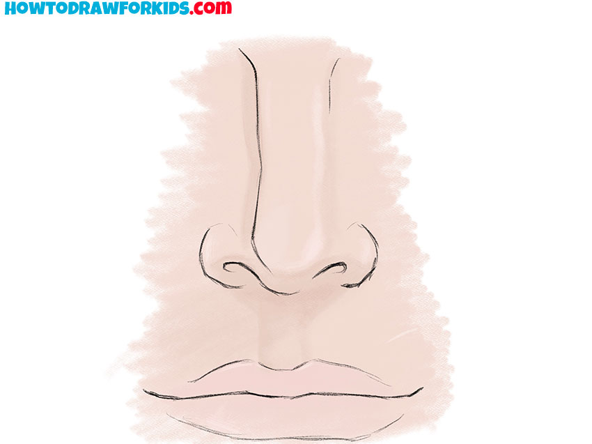 nose and mouth drawing guide