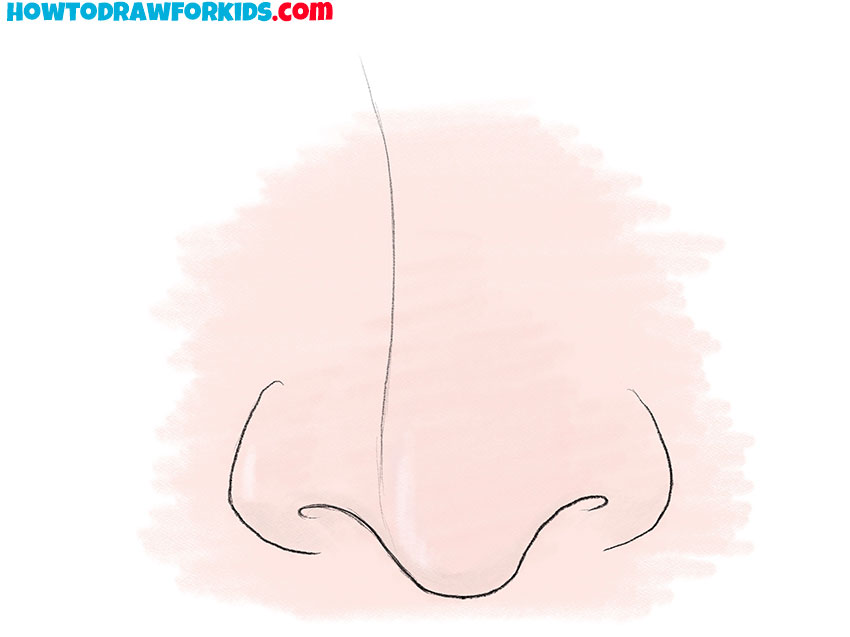 nose from the front drawing guide