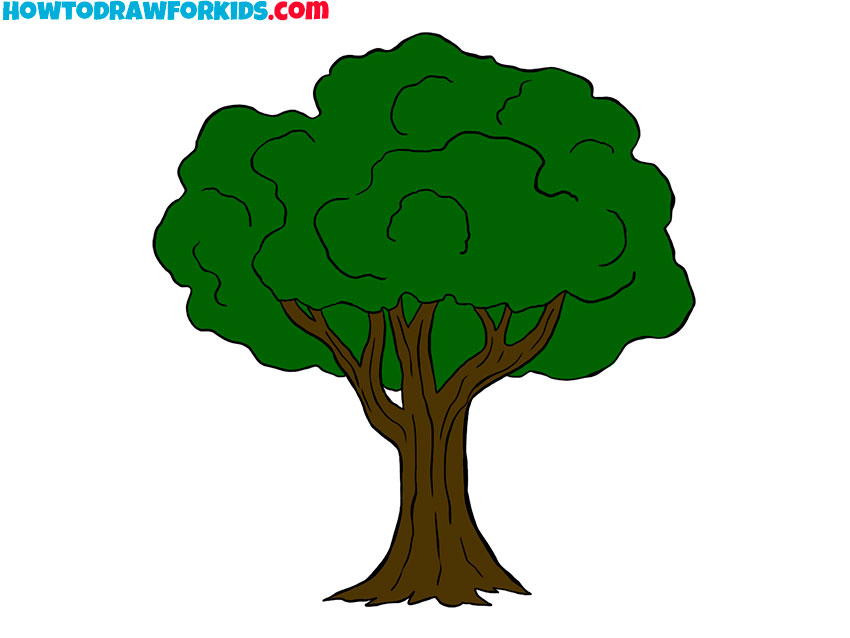 How to Draw a Realistic Tree - Easy Drawing Tutorial For Kids