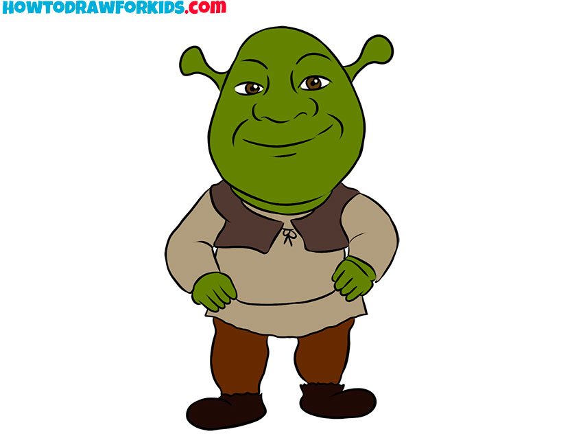 How to Draw Shrek Easy Drawing Tutorial For Kids