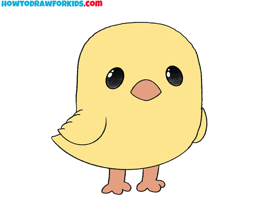 simple baby chicken drawing