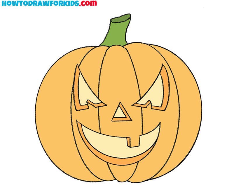 simple pumpkin face drawing