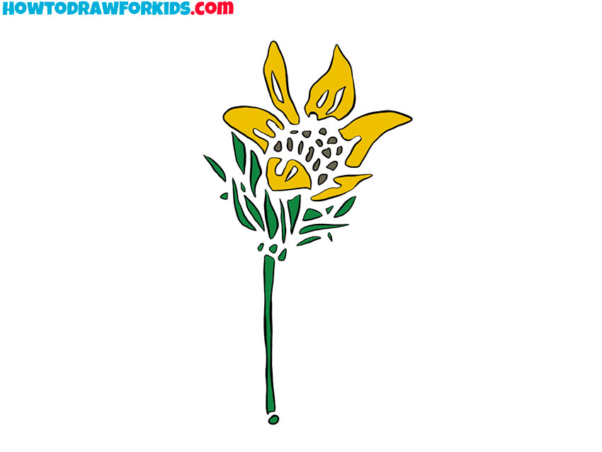 How to Draw a Wildflower Easy Drawing Tutorial For Kids